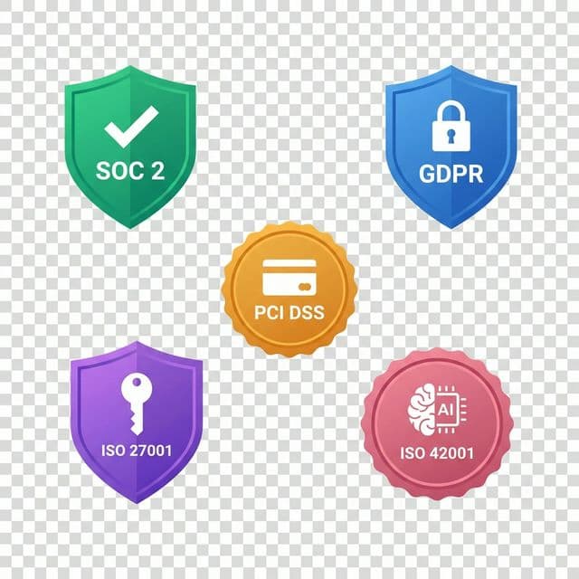 SOC 2, KVKK, PCI DSS, ISO 27001, ISO 42001